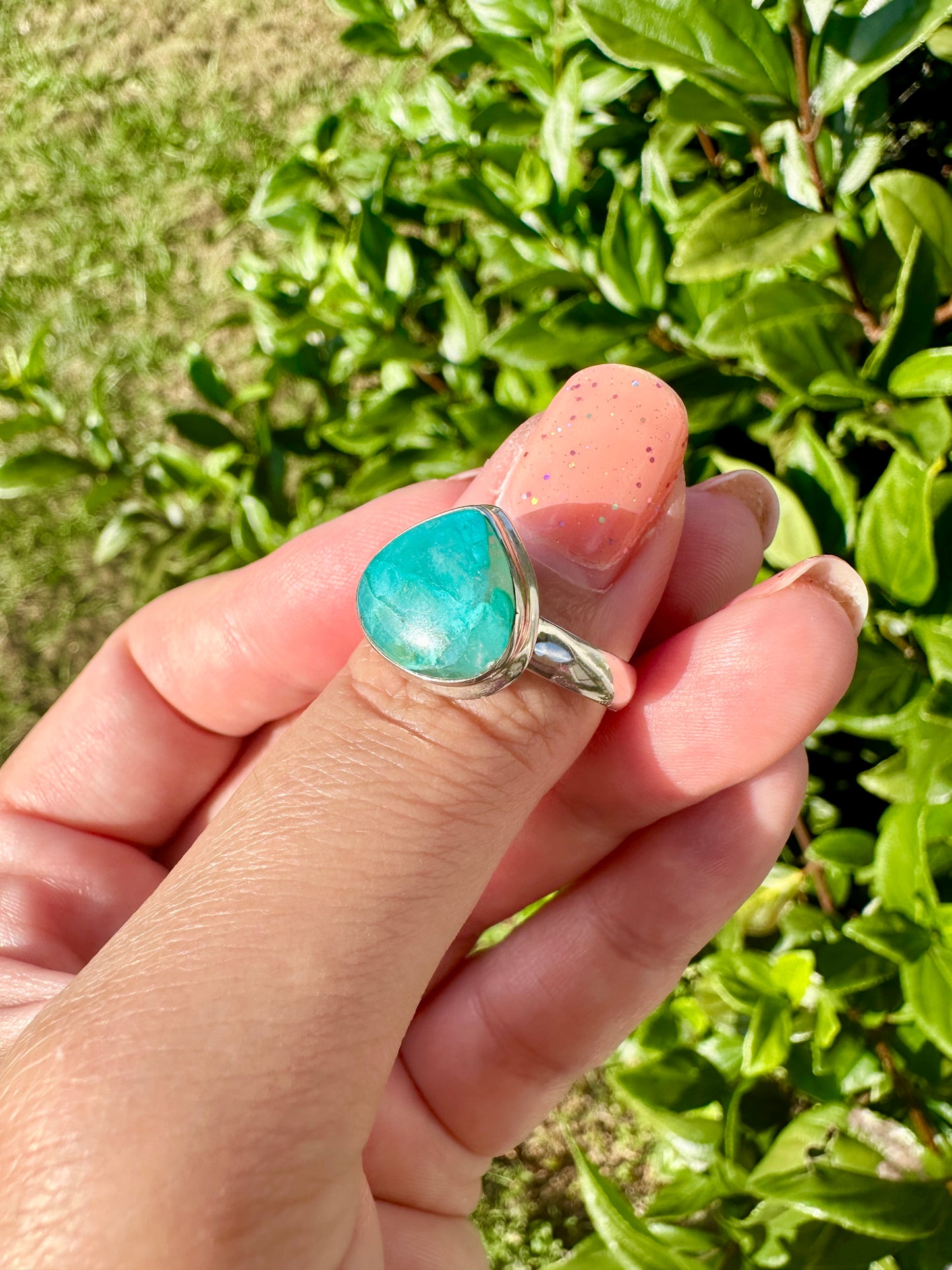 Stunning Amazonite Ring in Sterling Silver, Size 10.25 - Elegant Handcrafted Gemstone Jewelry, Perfect Gift for Special Occasions