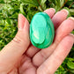 Exquisite Malachite Egg - Polished Natural Gemstone Decor, Perfect for Collection or as a Unique Gift, Adds Vibrant Green to Any Space