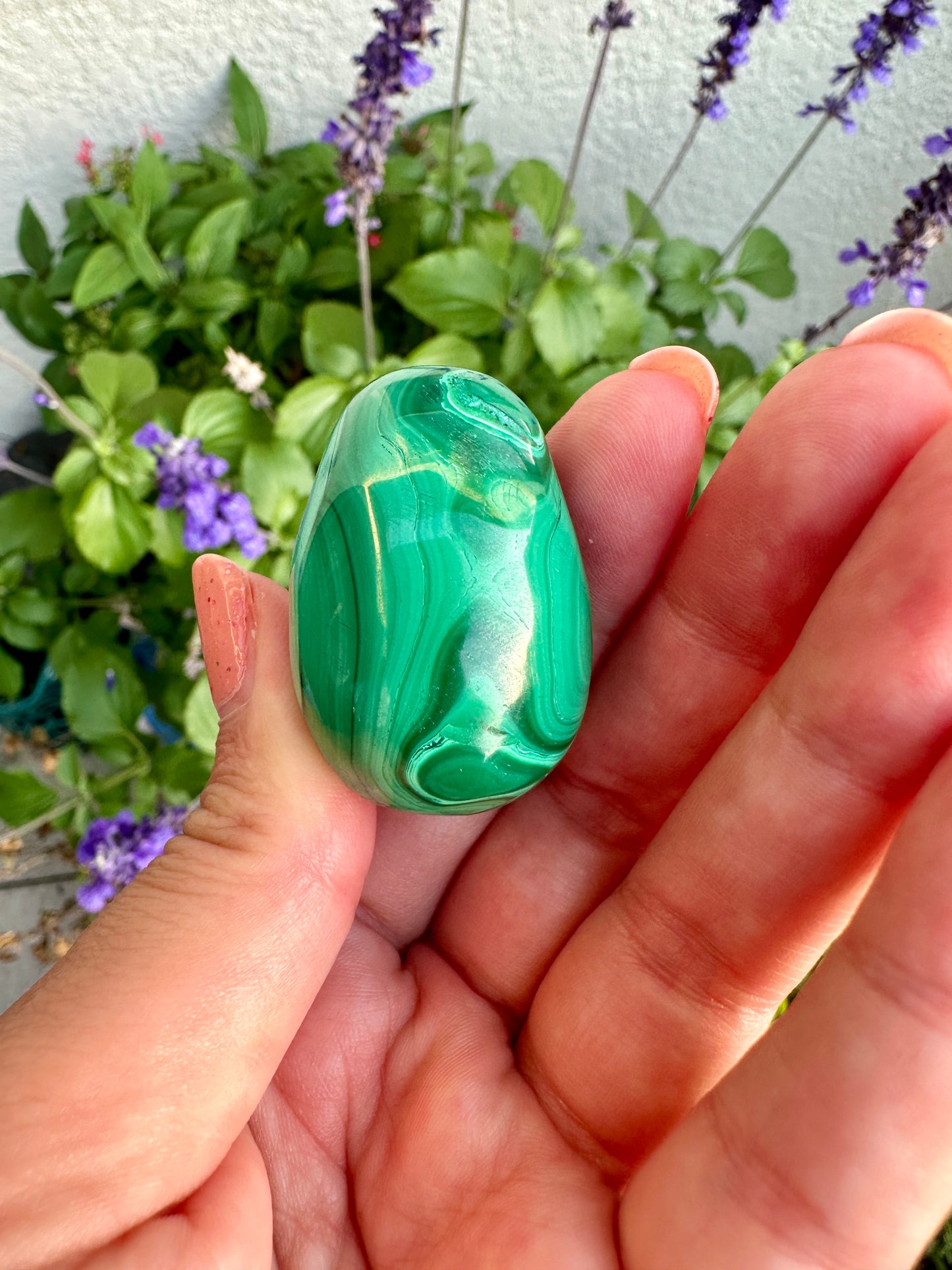 Exquisite Malachite Egg - Polished Natural Gemstone Decor, Perfect for Collection or as a Unique Gift, Adds Vibrant Green to Any Space