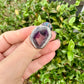 Atomic Trapiche Amethyst Sterling Silver Ring, Size 9 Statement Jewelry, Unique Gemstone Boho Chic Gift for Her