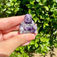 Dream Amethyst Buddha Carving: Serene Meditation Aid, Rich Purple Tones, Enhances Spiritual Decor, Perfect Zen Gift