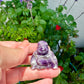 Dream Amethyst Buddha Carving: Serene Meditation Aid, Rich Purple Tones, Enhances Spiritual Decor, Perfect Zen Gift