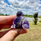 Dream Amethyst Buddha Carving: Serene Meditation Aid, Rich Purple Tones, Enhances Spiritual Decor, Perfect Zen Gift