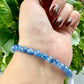 Kyanite Bracelet 6mm: Elegant Deep Blue Crystal Bead Jewelry, Enhances Communication & Tranquility, Perfect Accessory for Energy Balance