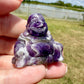 Dream Amethyst Buddha Carving: Serene Meditation Aid, Rich Purple Tones, Enhances Spiritual Decor, Perfect Zen Gift