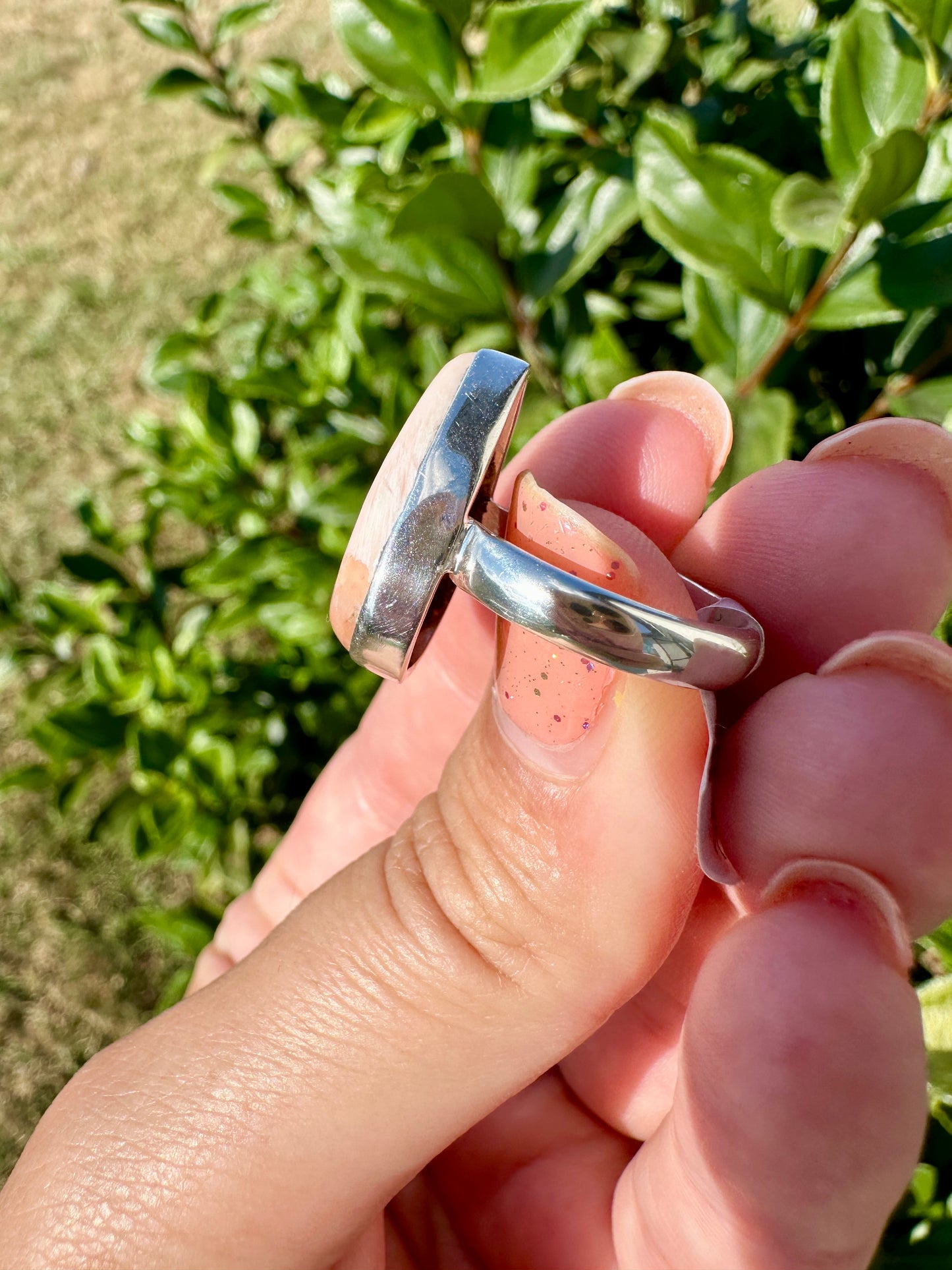 Elegant Sterling Silver Scolecite Ring - Size 8: Unique High Vibration Stone, Perfect for Spiritual Enhancement, Stylish Design