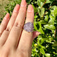 Stunning Amethyst Druzy Sterling Silver Ring - Size 8: Sparkling Natural Crystal, Perfect for Elegance and Healing
