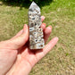 Druzy Sphalerite Tower - Dynamic Energy Amplifier for Grounding, Empowerment, and Enhanced Intuition, Ideal for Collectors