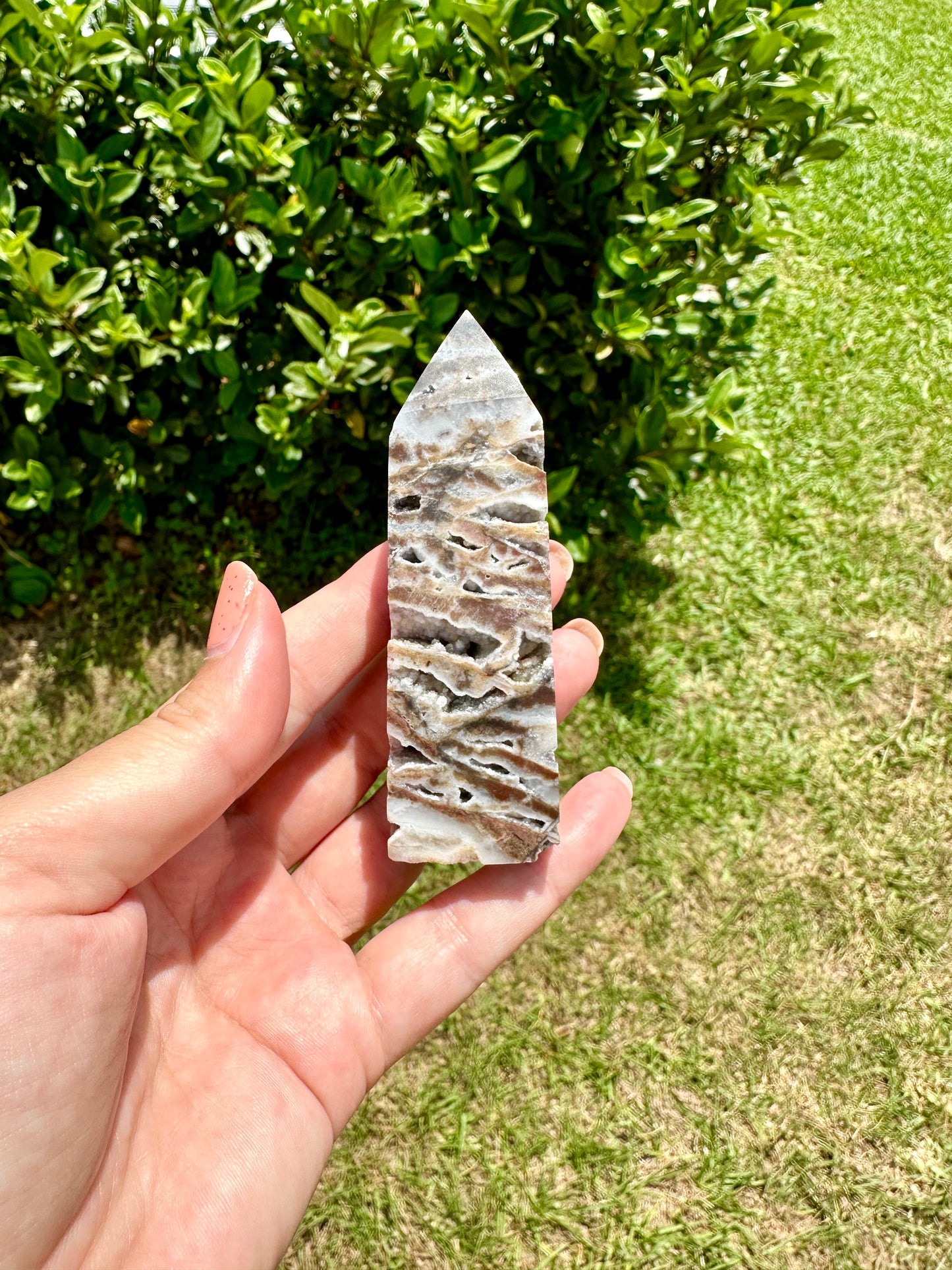 Druzy Sphalerite Tower - Dynamic Energy Amplifier for Grounding, Empowerment, and Enhanced Intuition, Ideal for Collectors