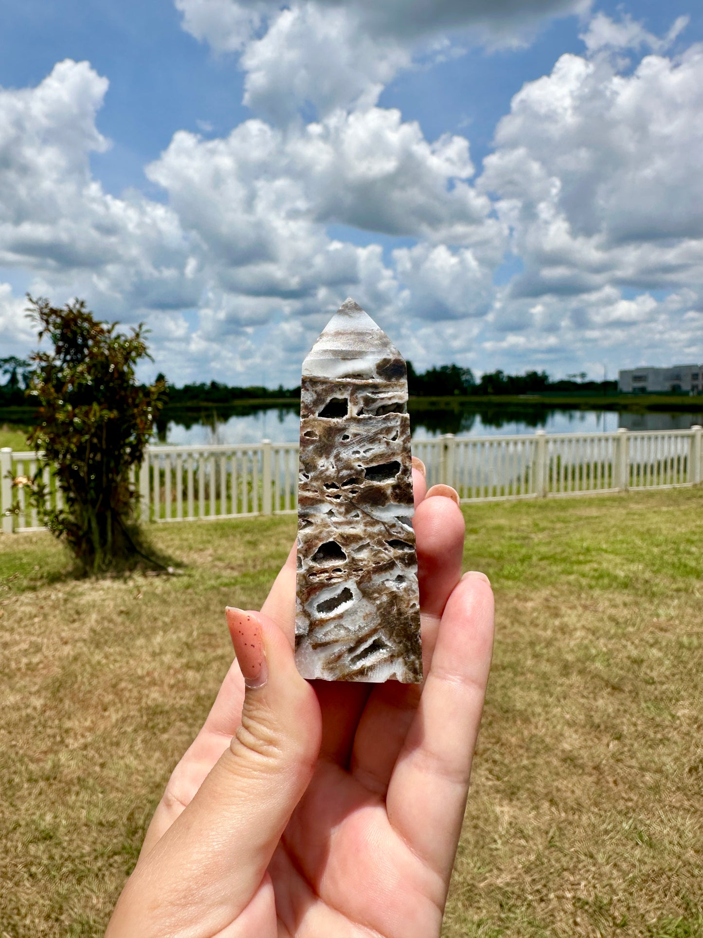 Druzy Sphalerite Tower - Dynamic Energy Amplifier for Grounding, Empowerment, and Enhanced Intuition, Ideal for Collectors