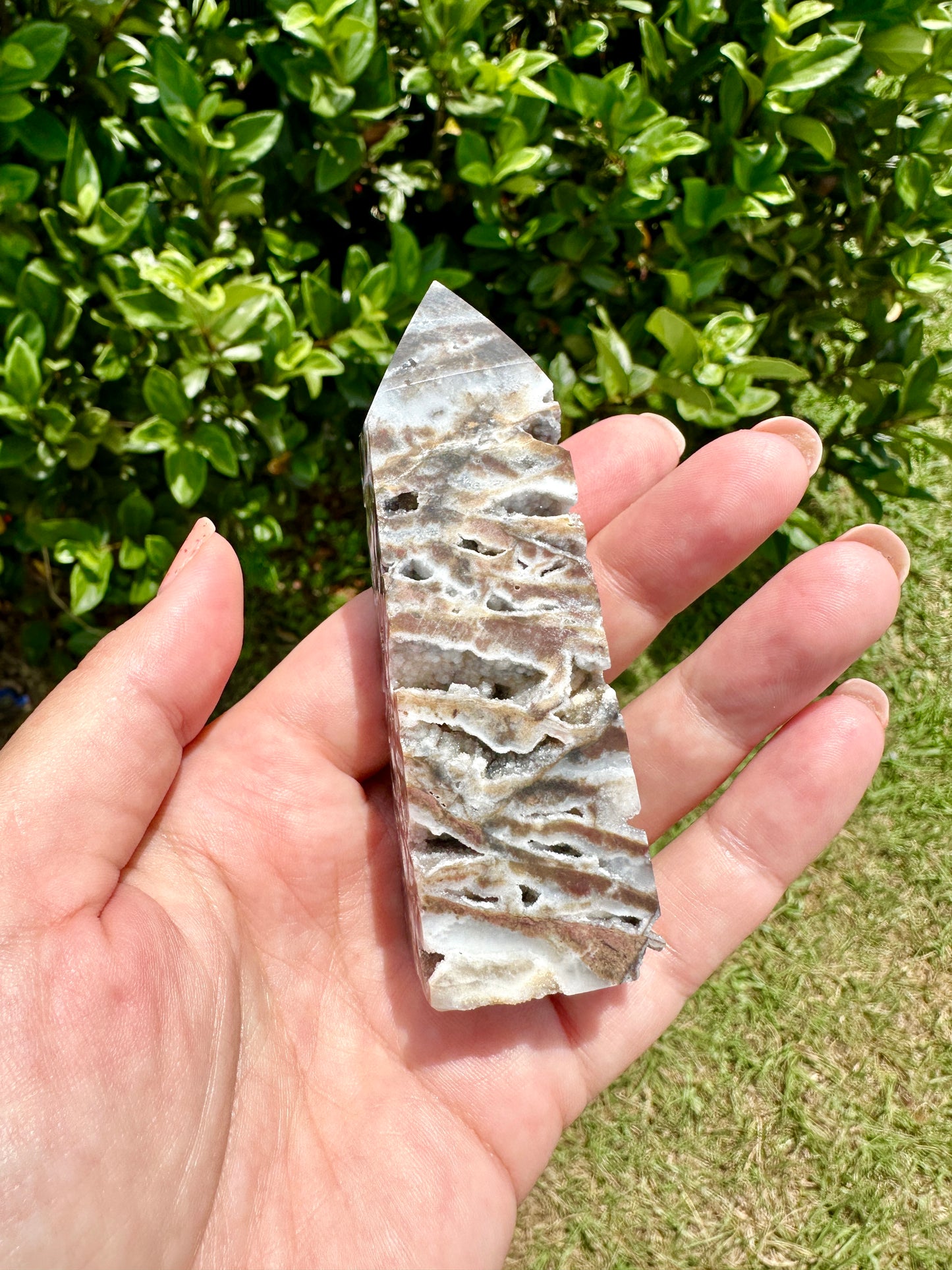 Druzy Sphalerite Tower - Dynamic Energy Amplifier for Grounding, Empowerment, and Enhanced Intuition, Ideal for Collectors