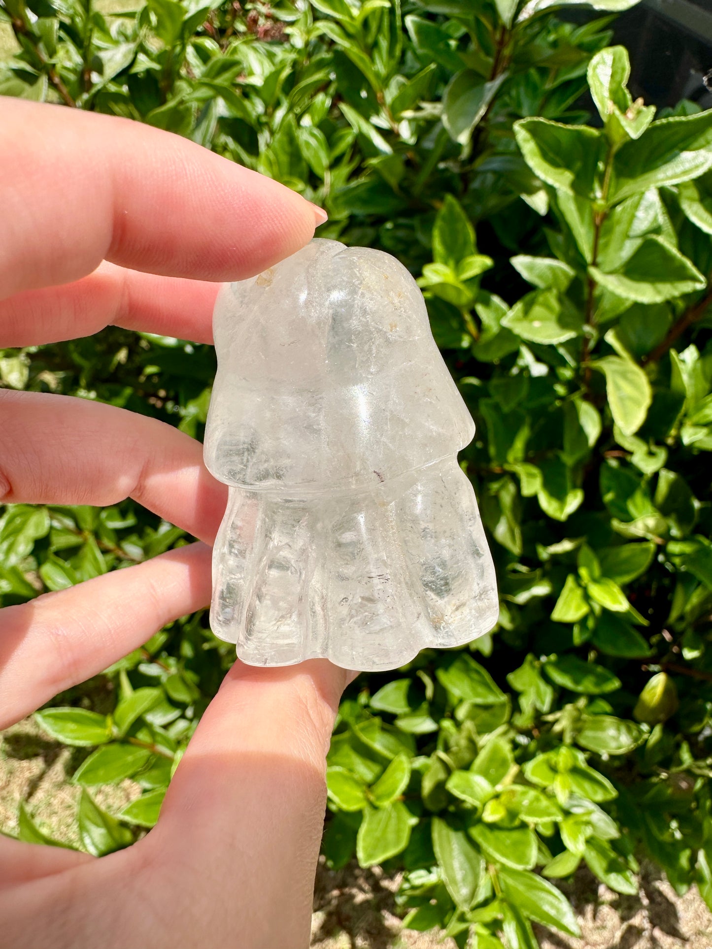 Clear Quartz Darth Vader Carving: Unique Collector's Item, Powerful Energy Enhancer, Perfect for Star Wars Fans and Crystal Enthusiasts