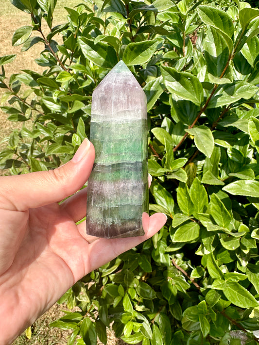 Fluorite Tower: Elevate Your Space with Healing Energies and Vibrant Color - A Must-Have for Meditation and Focus