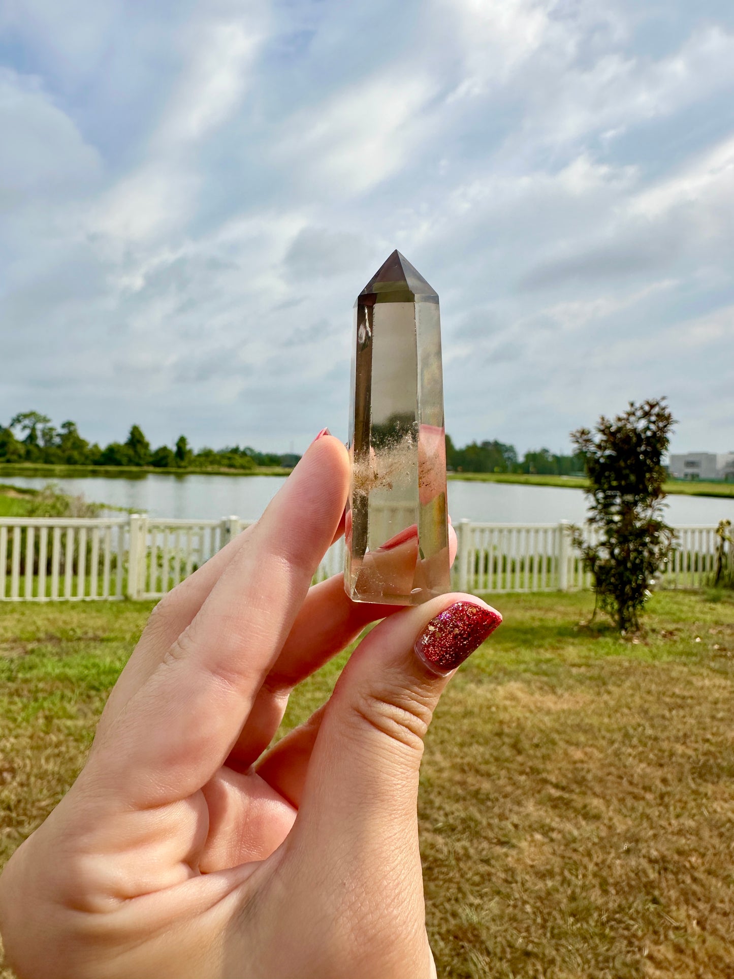 Smoky Quartz Tower, Natural Smoky Quartz Crystal Point, Protective Energy Stone, Grounding Crystal for Meditation and Healing, Home Decor