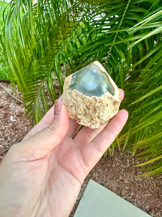 Agate Point, Polished Agate Crystal Tower, Natural Stone Obelisk for Energy Balancing, Home Decor Crystal, Healing and Meditation Stone