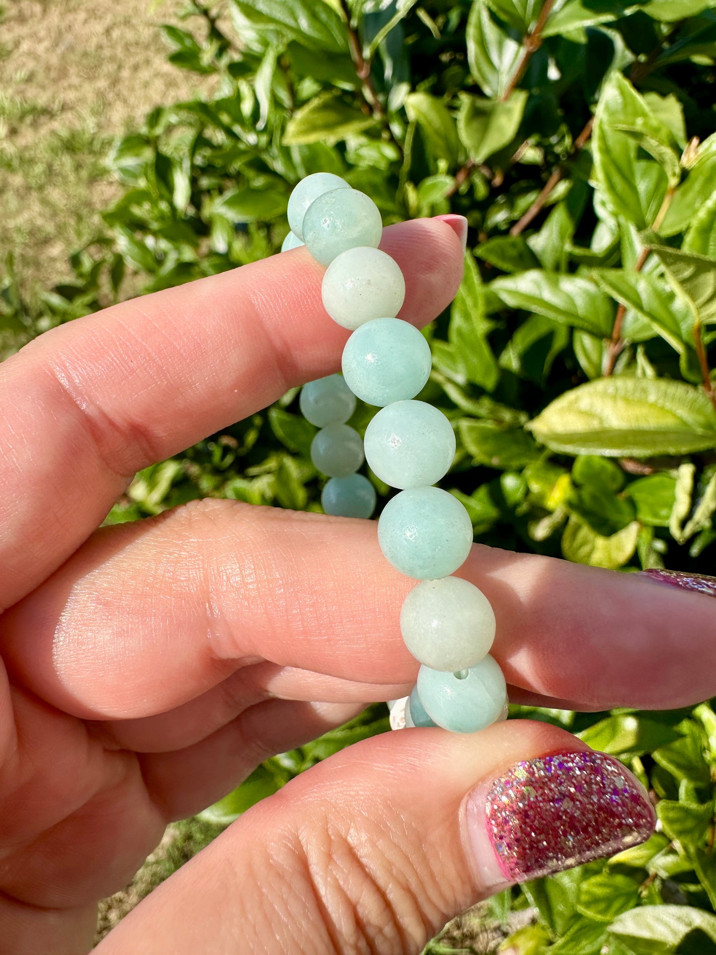 Chic Amazonite Bracelet with 8mm Beads - Embrace Calmness & Harmony, Perfect Accessory for Daily Wear or Meditation