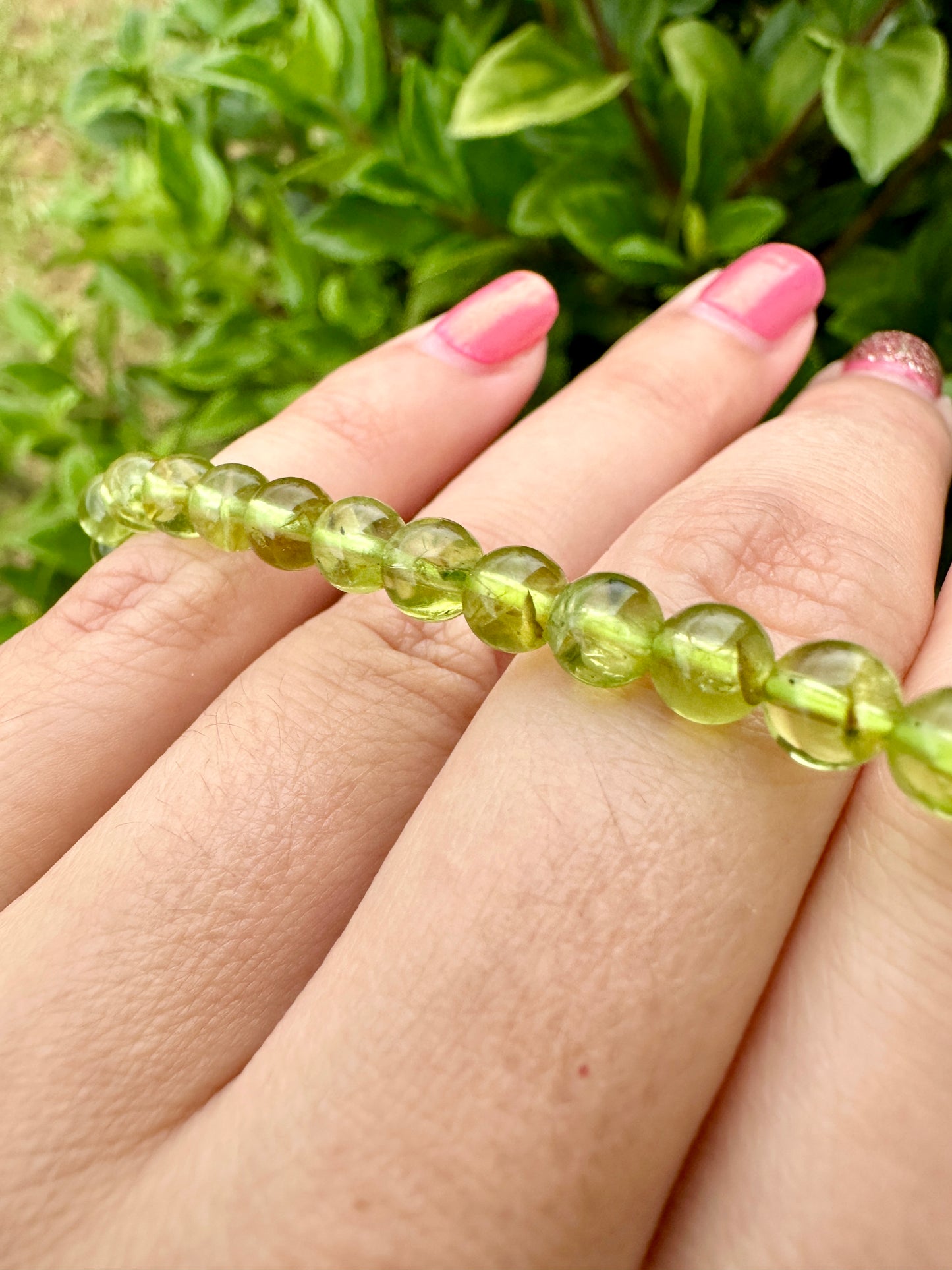 Elegant 5.5mm Prehnite Bead Bracelet – Natural Stone Stretch Bracelet for Healing and Style – Unisex Jewelry Gift