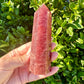 Beautifully Crafted Strawberry Quartz Tower for Healing, Meditation, and Decor - Natural Crystal Point for Energy Balancing and Spiritual Growth