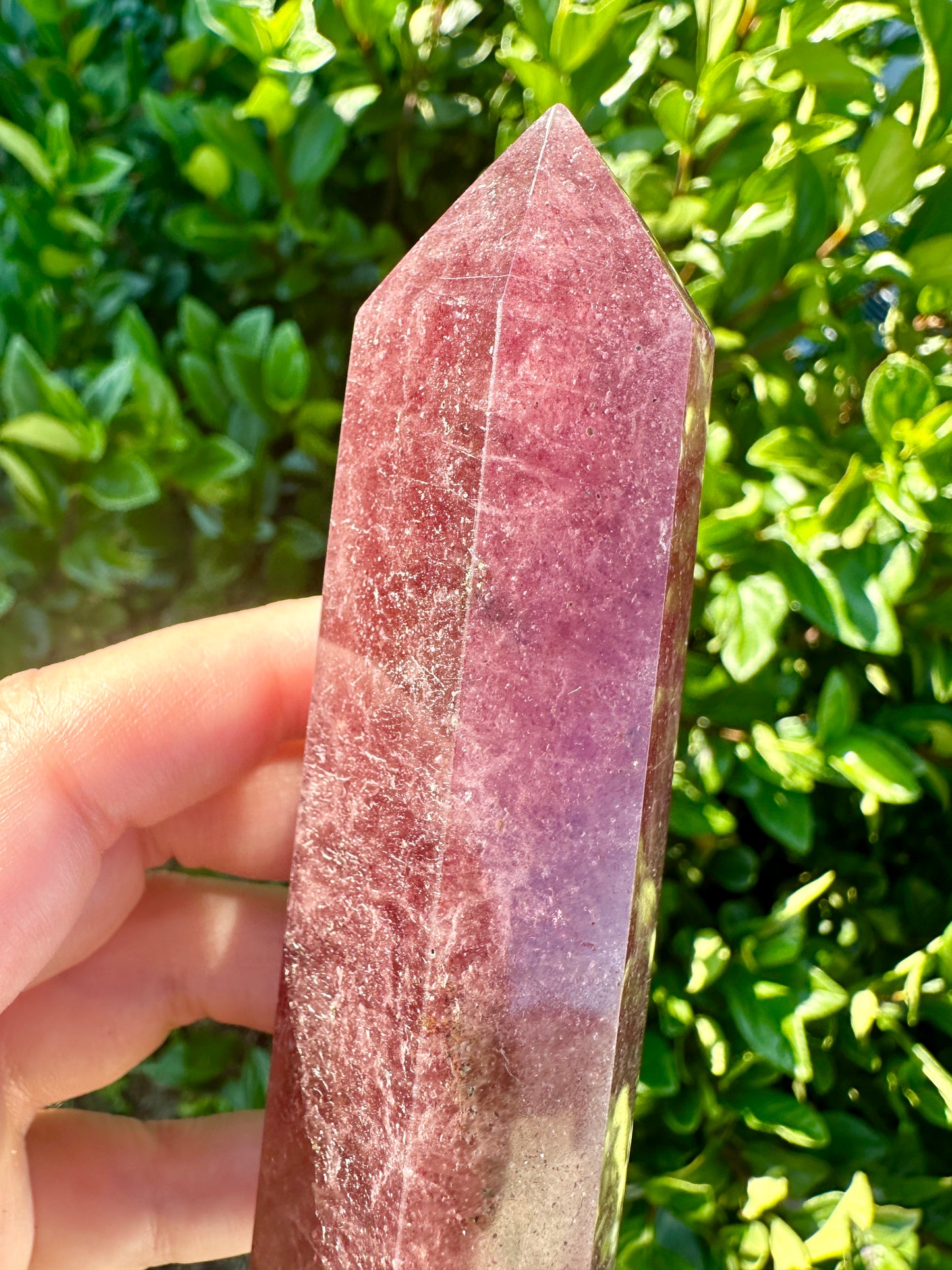 Beautifully Crafted Strawberry Quartz Tower for Healing, Meditation, and Decor - Natural Crystal Point for Energy Balancing and Spiritual Growth