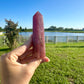 Beautifully Crafted Strawberry Quartz Tower for Healing, Meditation, and Decor - Natural Crystal Point for Energy Balancing and Spiritual Growth