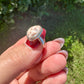 Sterling Silver Natrolite Ring Size 6.25, Unique Gemstone Ring, Rare Crystal Jewelry, Elegant Handmade Statement Ring, Gift for Her