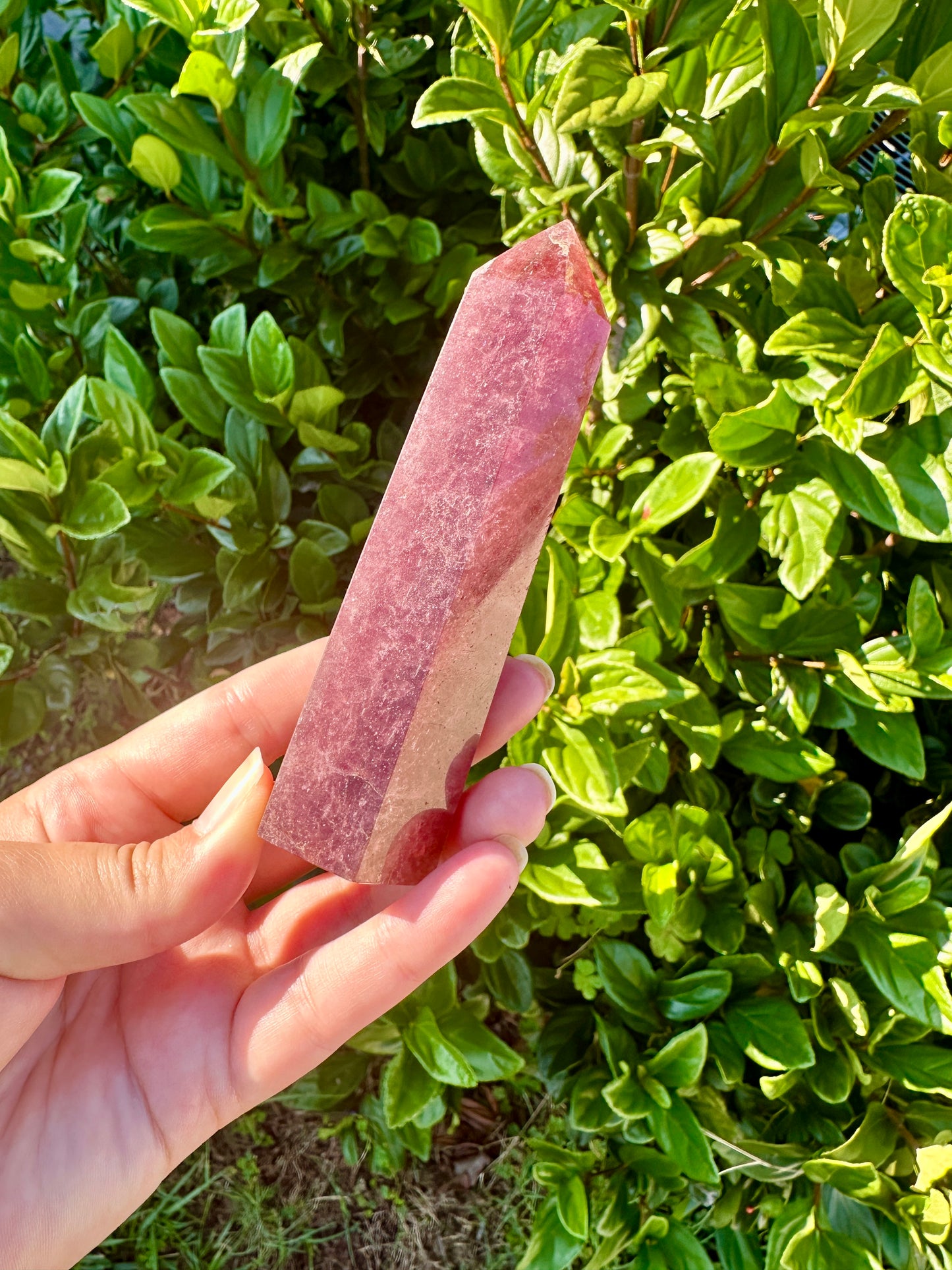 Beautifully Crafted Strawberry Quartz Tower for Healing, Meditation, and Decor - Natural Crystal Point for Energy Balancing and Spiritual Growth