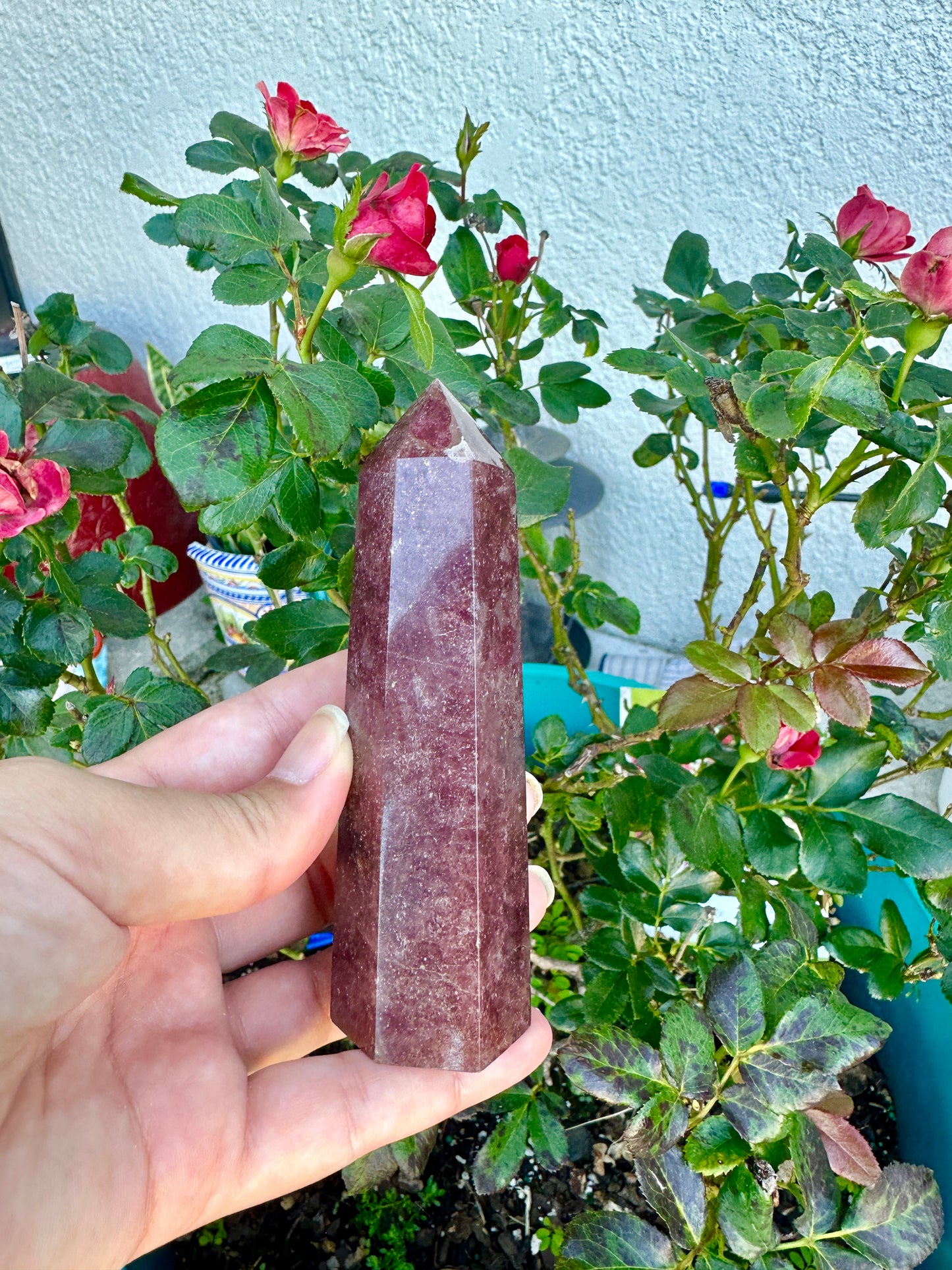 Beautifully Crafted Strawberry Quartz Tower for Healing, Meditation, and Decor - Natural Crystal Point for Energy Balancing and Spiritual Growth