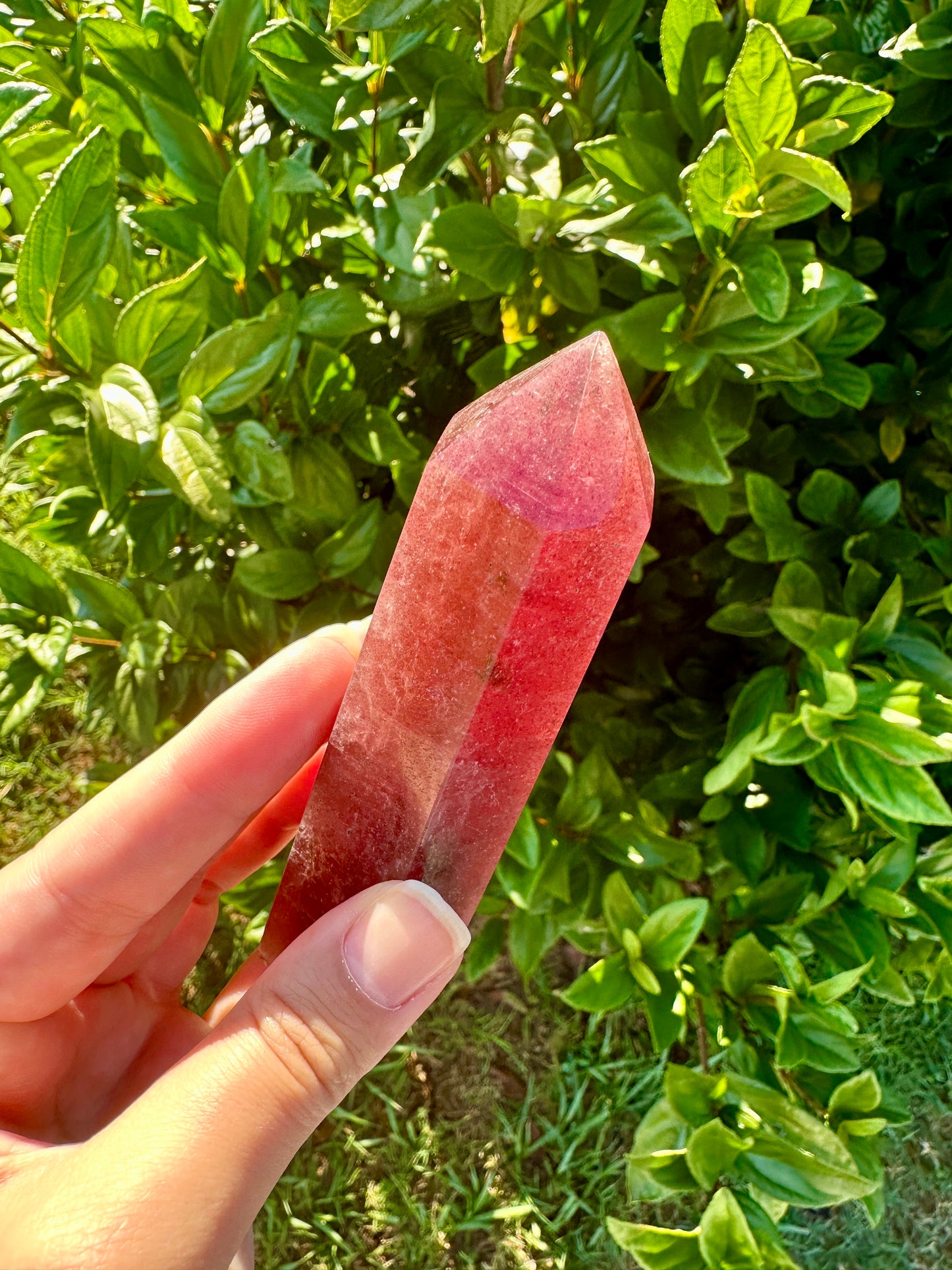 Beautifully Crafted Strawberry Quartz Tower for Healing, Meditation, and Decor - Natural Crystal Point for Energy Balancing and Spiritual Growth