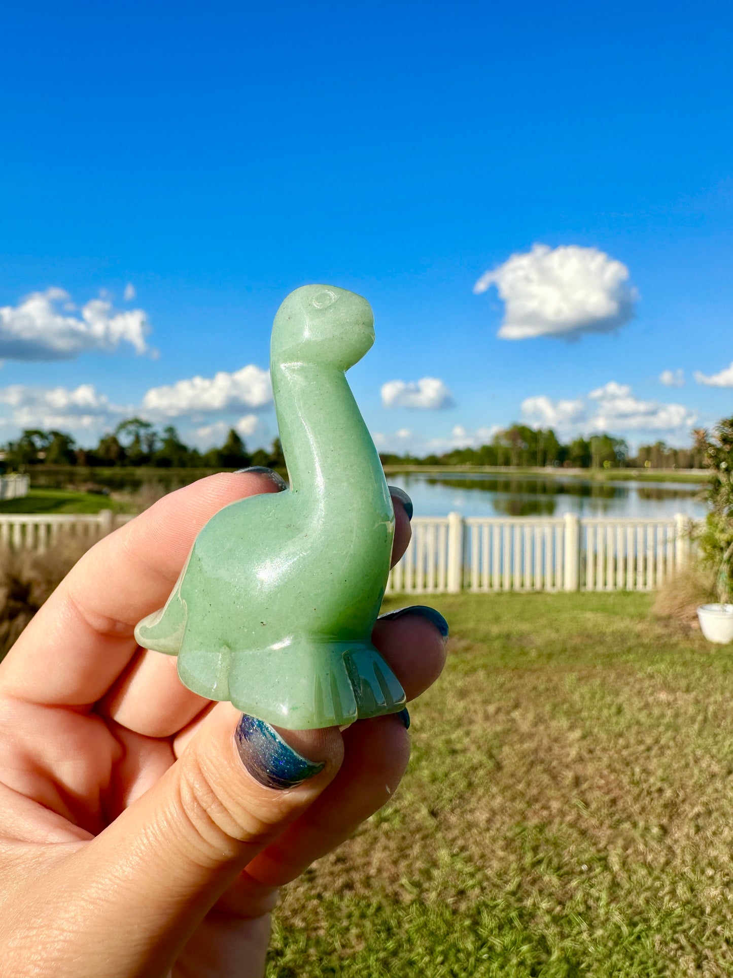 Green Aventurine Dinosaur Carving: Unique Decor Piece for Luck & Growth, Perfect for Collectors and Enthusiasts of Natural Healing