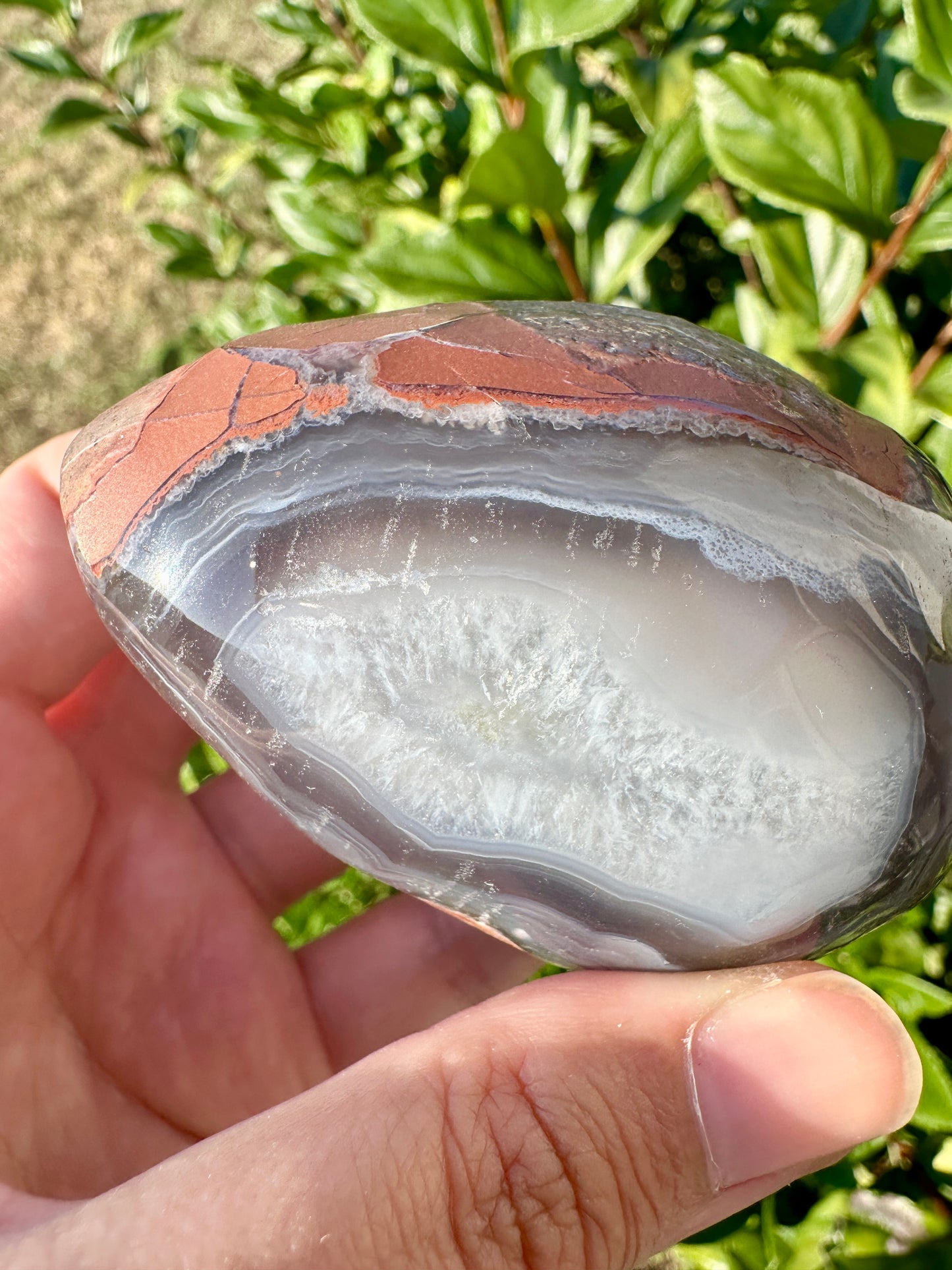 Handcrafted Football Agate Egg Shape, Unique Natural Stone Decor, Elegant Home Decoration, Sports-Themed Sculpture, Gift for Sports Fans, Desk Ornament