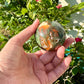 Stunning Moss Agate and Carnelian Sphere 60.7mm - Natural Healing Stone Ball for Meditation and Home Decor, Unique Earthy Colors