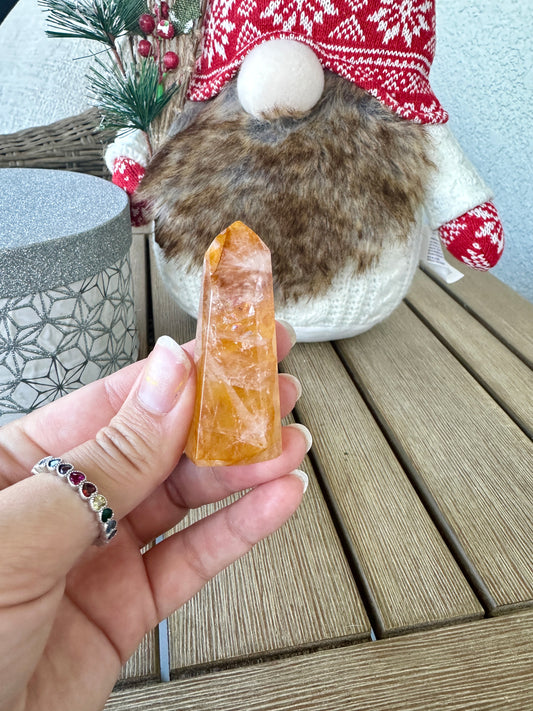 Golden Healer Quartz Tower: Illuminate Your Space with Healing Energy, Enhance Meditation and Spiritual Growth, Perfect for Crystal Collectors