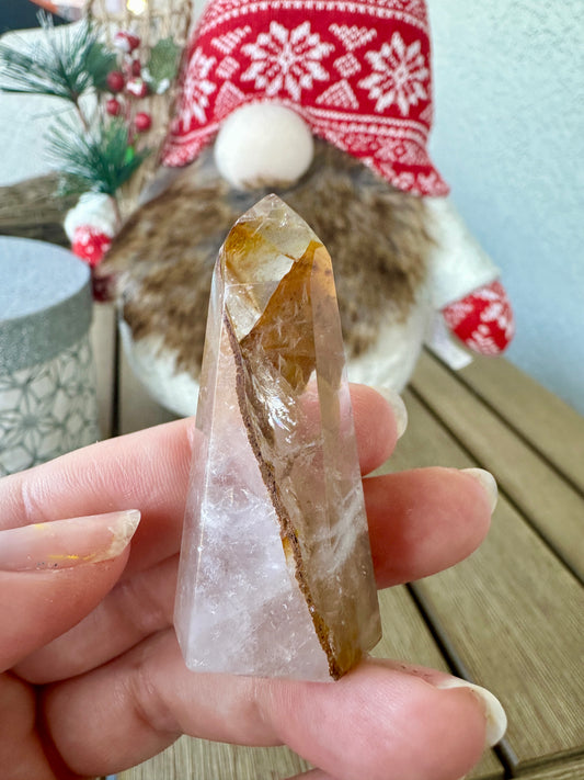 Magnificent Golden Healer Quartz Tower - A Beacon of Healing and Vitality, Perfect for Energy Work and Aesthetic Decor