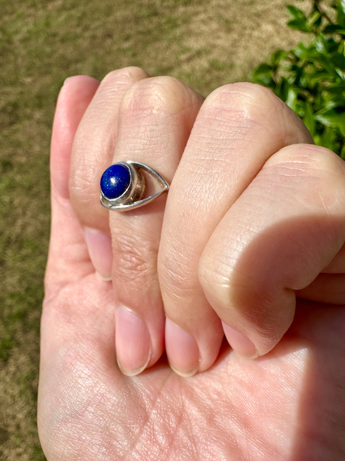 Handcrafted Lapis Lazuli Ring in Sterling Silver - Size 8 Elegant Blue Gemstone Jewelry - Unique Artisan Crafted Ring - Perfect Gift for Her