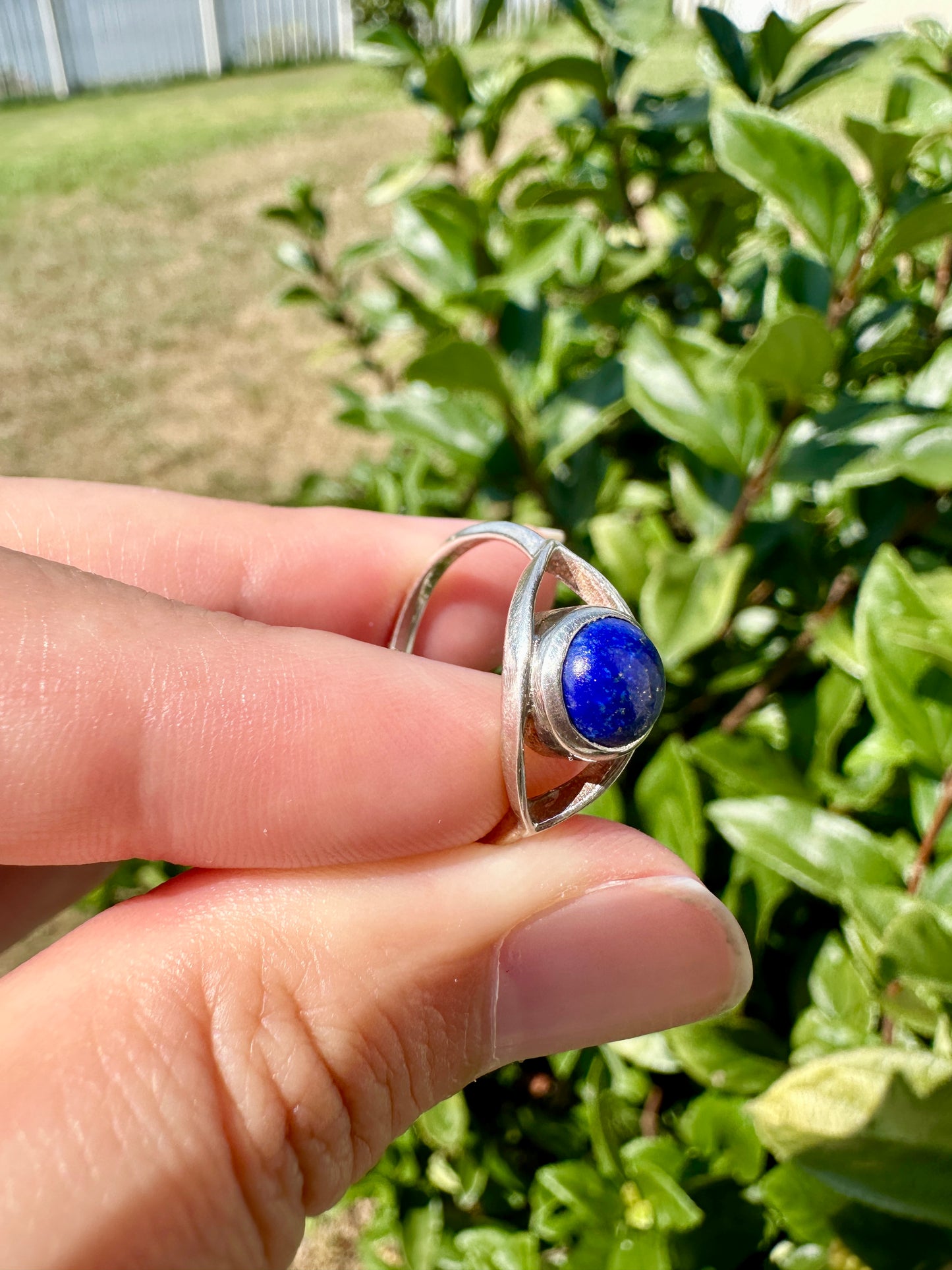 Handcrafted Lapis Lazuli Ring in Sterling Silver - Size 8 Elegant Blue Gemstone Jewelry - Unique Artisan Crafted Ring - Perfect Gift for Her