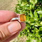 Handcrafted Baltic Amber Sterling Silver Ring - Size 8 UV Reactive Gemstone - Unique Artisan Jewelry - Perfect Gift for Her