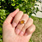 Handcrafted Baltic Amber Sterling Silver Ring - Size 8 UV Reactive Gemstone - Unique Artisan Jewelry - Perfect Gift for Her