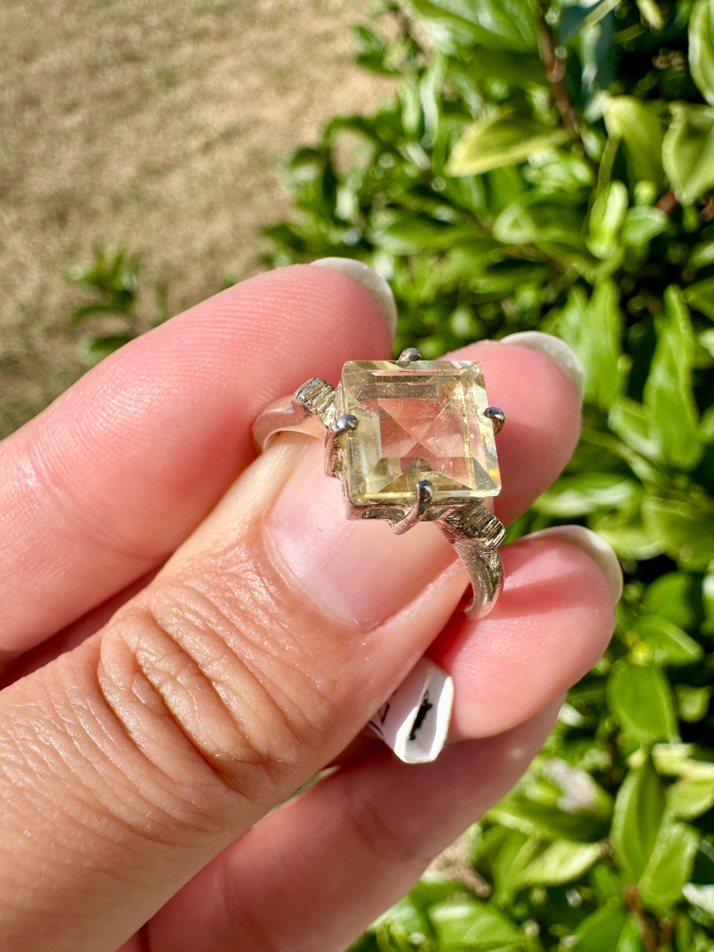 Citrine Sterling Silver Ring Size 9 - Elegant Jewelry for Prosperity and Joy, Perfect for Enhancing Positive Energy and Personal Style