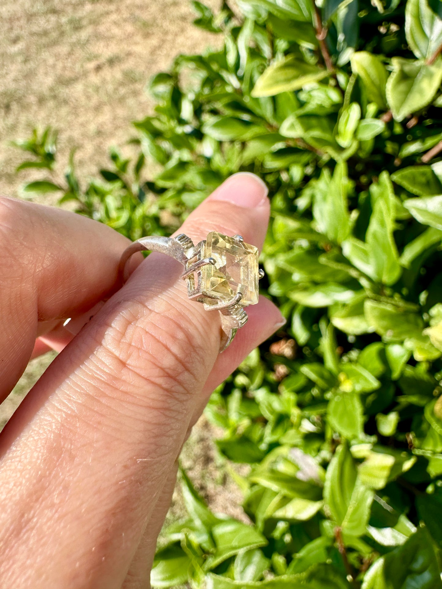 Citrine Sterling Silver Ring Size 9 - Elegant Jewelry for Prosperity and Joy, Perfect for Enhancing Positive Energy and Personal Style