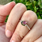 Charming Watermelon Tourmaline Ring in Sterling Silver, Size 6.75 - Vibrant Color Spectrum, Elegant Handcrafted Jewelry, Unique Gift Idea