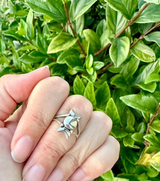 Three Moon Ring in Sterling Silver - Size 6.5 Lunar Phase Jewelry - Unique Artisan Crafted Ring - Perfect Gift for Her