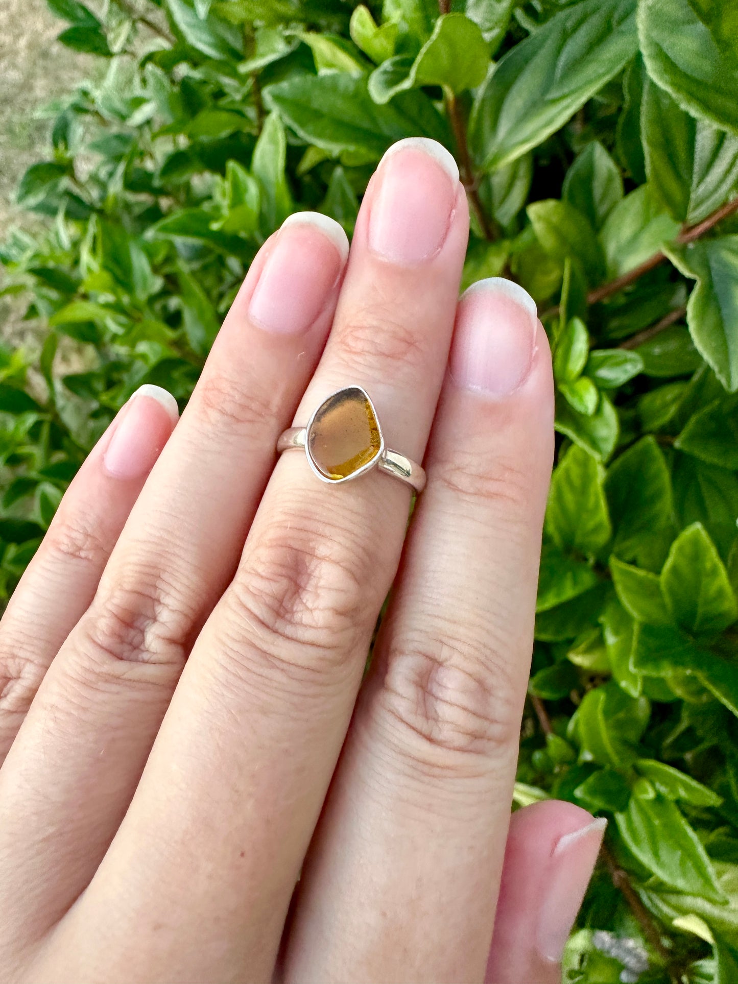 Baltic Amber Sterling Silver Ring - Size 6 UV Reactive Gemstone - Unique Artisan Jewelry - Perfect Gift for Her