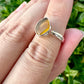 Baltic Amber Sterling Silver Ring - Size 6 UV Reactive Gemstone - Unique Artisan Jewelry - Perfect Gift for Her