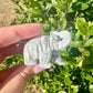 Beautiful Howlite Elephant Carving - Unique Healing Stone Sculpture for Home Decor and Positive Energy Gifts