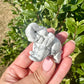 Beautiful Howlite Elephant Carving - Unique Healing Stone Sculpture for Home Decor and Positive Energy Gifts