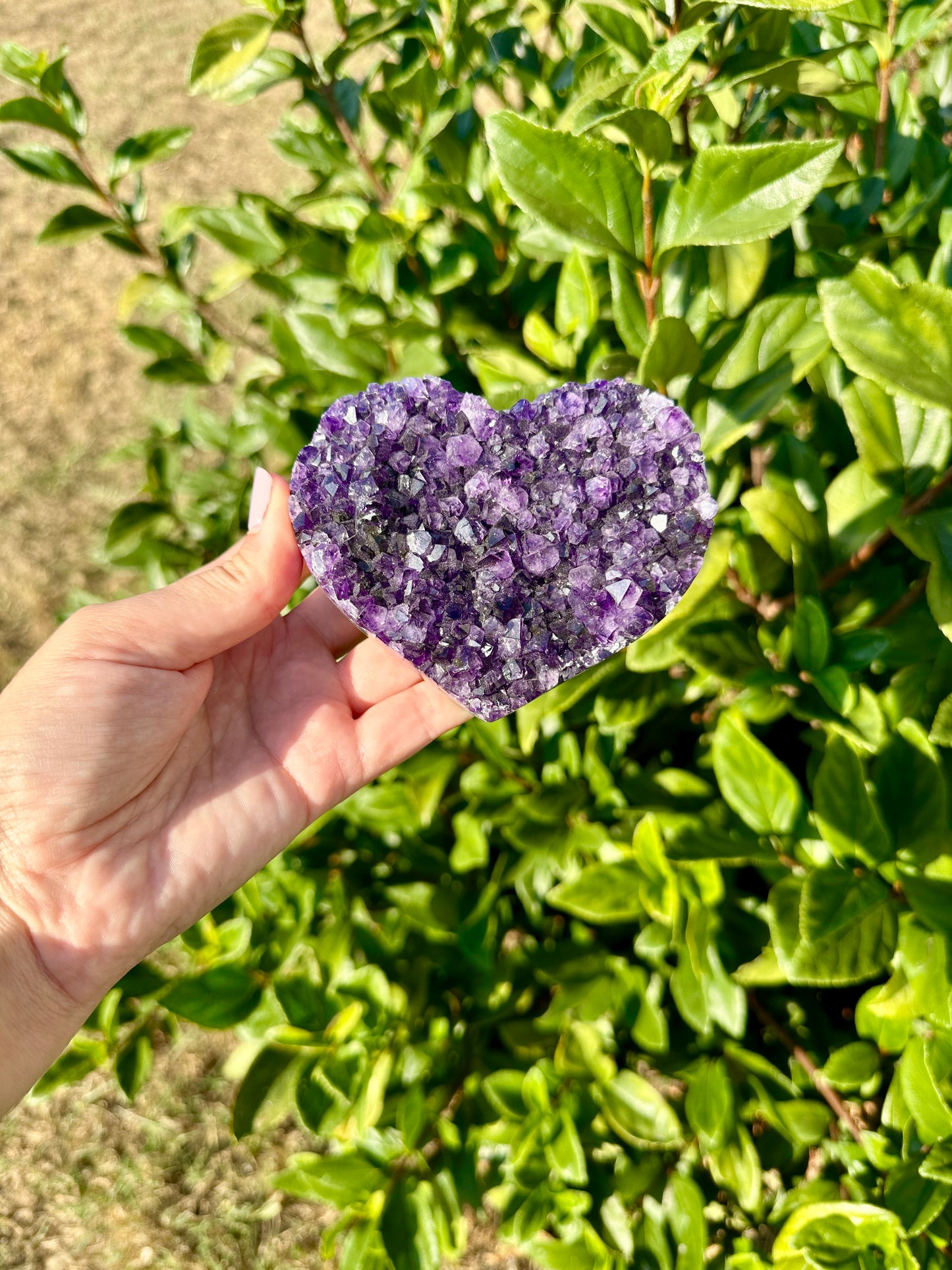 Amethyst Druzy Heart from Uruguay - A Stunning Symbol of Love and Spiritual Growth, Perfect for Collectors and Home Decor