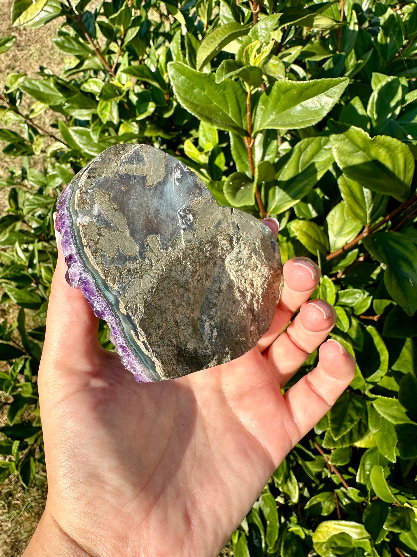 Amethyst Druzy Heart from Uruguay - A Stunning Symbol of Love and Spiritual Growth, Perfect for Collectors and Home Decor