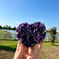 Amethyst Druzy Heart from Uruguay - A Stunning Symbol of Love and Spiritual Growth, Perfect for Collectors and Home Decor