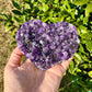 Amethyst Druzy Heart from Uruguay - A Stunning Symbol of Love and Spiritual Growth, Perfect for Collectors and Home Decor