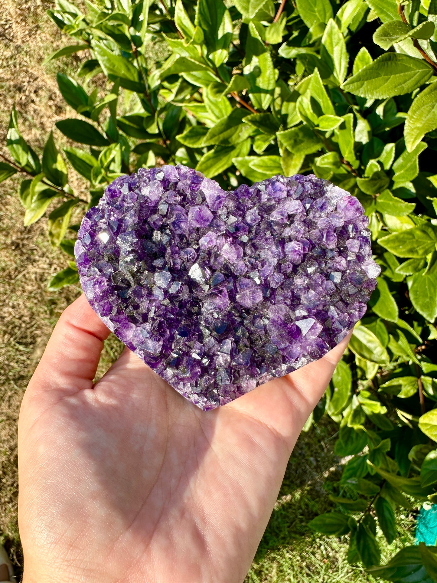 Amethyst Druzy Heart from Uruguay - A Stunning Symbol of Love and Spiritual Growth, Perfect for Collectors and Home Decor